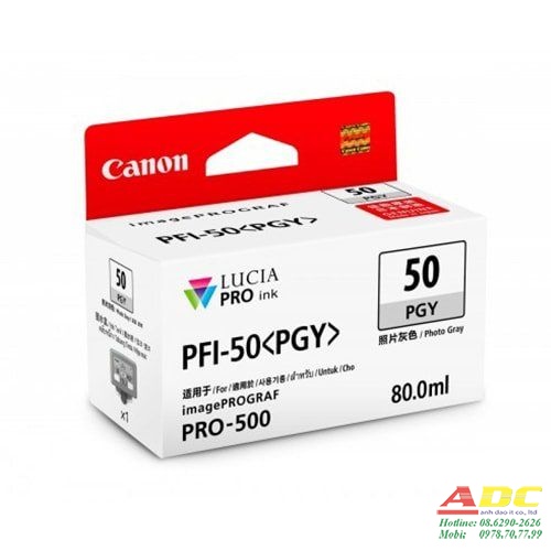 Mực in Canon PFI-50 Photo Gray Ink Cartridge (0541C001AA)